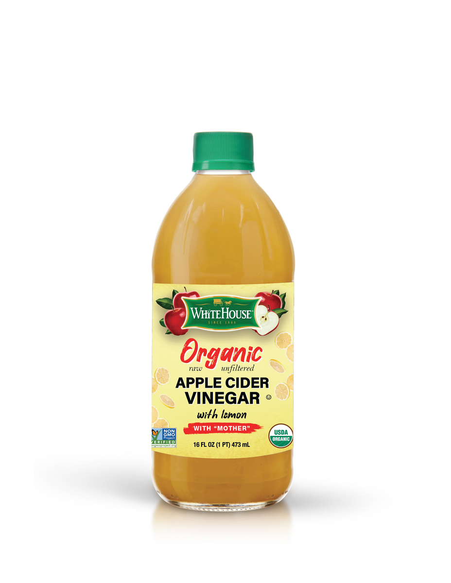 16oz Organic Apple Cider Vinegar with Lemon – White House Foods Official